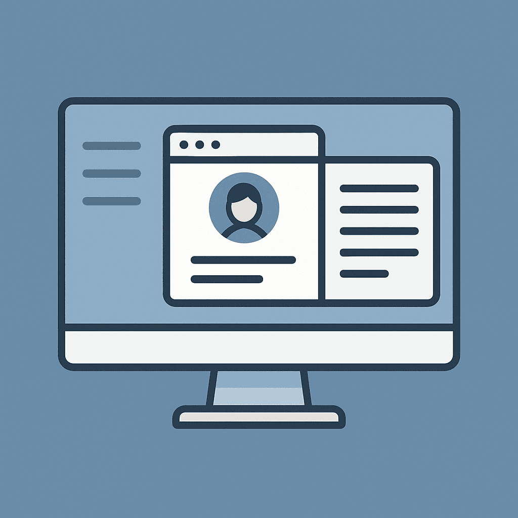 Illustratie voor online klantenportalen die we ontwikkelen.